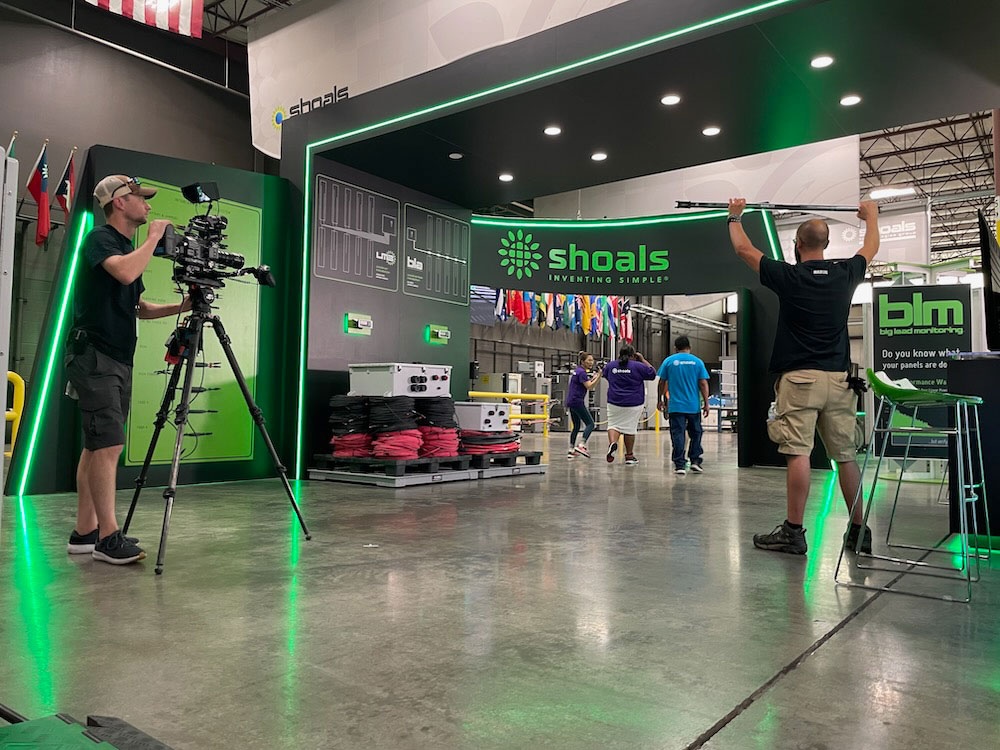 America's Home Experts media agency filming solar factory rebrand